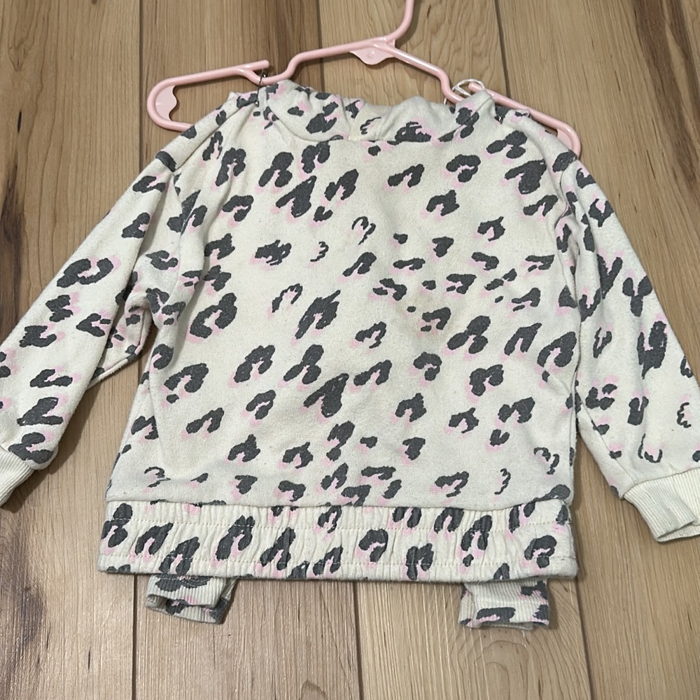 Leopard Print Kids Matching Set - Pink and Gray